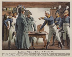 Le maréchal Blücher se rendant aux Français à Katekau, 7 novembre 1806 - Carl Röchling