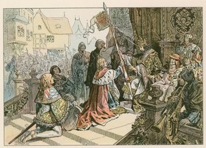 Frédéric I (1371-1440) avec Sigismond à Constance récompensé par la terre de Kurmark en 1417 - Carl Rohling