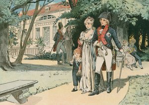 Frédéric-Guillaume III, roi de Prusse (1770-1840), et sa femme, la reine Louise (1776-1810), à Paretz en 1800
