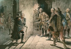Frédéric le Grand (1712-1786) au château de Lissa le soir de la bataille de Leuthen en 1757