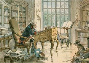 Frédéric le Grand (1712-1786) dans son étude - Carl Rohling