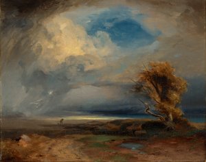Paysage de tempête cosmique