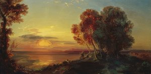 Coucher de soleil sur le lac de Starnberg