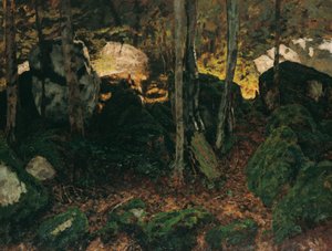 Intérieur de forêt près de Saut du Doubs - Carl Schuch