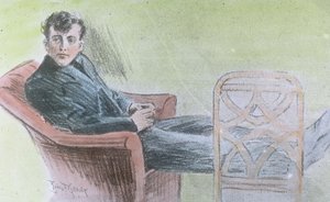 Le voyage inaugural du Titanic 1912, probablement une illustration de Harold Bride, opérateur télégraphique du Titanic, histoire, historique, diapositive en verre colorée à la main - Carl Simon