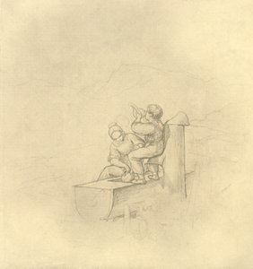 Au puits, milieu-fin du 19e siècle, vers 1924 - Carl Spitzweg