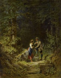 Rencontre dans la forêt - Carl Spitzweg