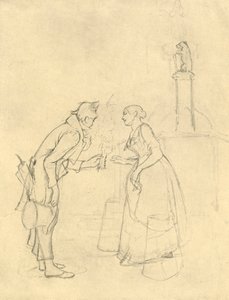 Der Schüchterne Freier, milieu-fin du XIXe siècle - Carl Spitzweg