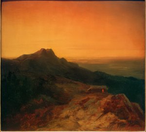 La Benediktenwand le soir