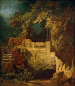 Ermite jouant du violon dans une grotte - Carl Spitzweg