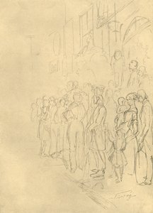 En attente de la procession, milieu-fin 19ème siècle, vers 1924 - Carl Spitzweg