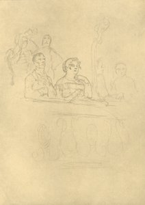 In der Loge, milieu-fin du 19ème siècle, vers 1924