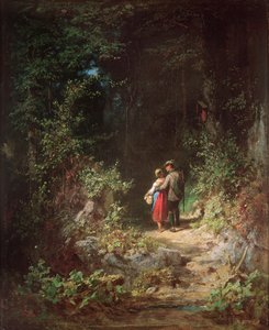 Amoureux dans un Bois, vers 1860