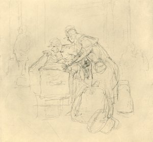 Zollvisitation II, milieu-fin du 19ème siècle, vers 1924 - Carl Spitzweg