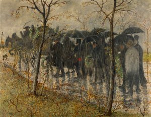 Cortège funèbre sous la pluie - Carl Strathmann