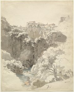 Tivoli et le temple de la Sibylle au-dessus des gorges de l