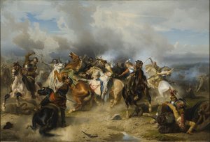 La mort du roi Gustave II Adolphe de Suède à la bataille de Lützen - Carl Wahlbom