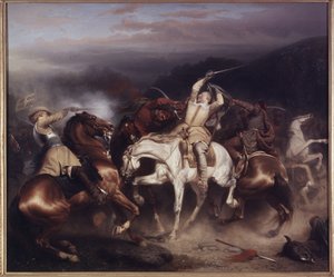 Le roi Gustave II Adolphe de Suède à la bataille de Trzciana - Carl Wahlbom