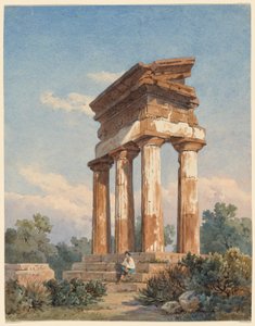 Ruine de temple à Agrigente - Carl Wilhelm Götzloff