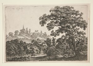 Paysage avec moulin