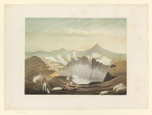 Volcan Guntur à Java occidental - Carl Wilhelm Mieling (possibly)