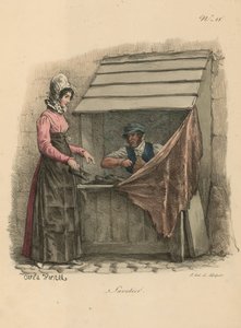 Cordonier assis derrière un étal - Carle Vernet