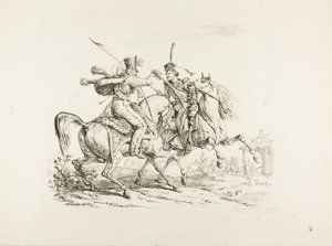 Hussard tuant un cosaque avec un sabre - Carle Vernet