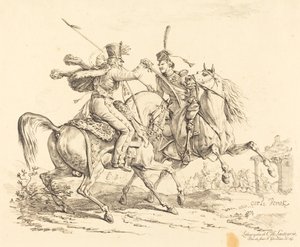 Hussard frappant un Cosaque - Carle Vernet