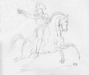 Napoléon à cheval, XVIIIe siècle - Carle Vernet