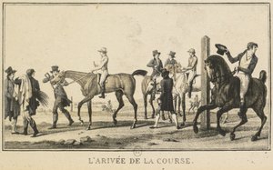 Scènes de course : Un cheval arrivant à la course - Carle Vernet