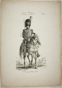 Garde royale, grenadier monté normand et cheval, n° 1