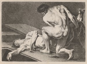 Une mise au tombeau - Carle van Loo