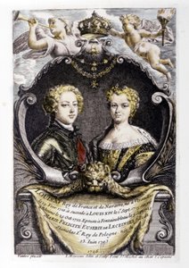LOUIS XV et MARIE LECZINSKA: Louis XV (15 ans) et Marie Leczinska (22 ans) - Carle van Loo
