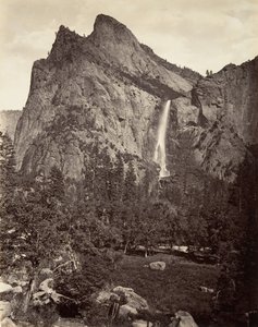 Chute Bridal Veil, 940 pieds, Yosemite, vers 1872, imprimé vers 1876 - Carleton E. Watkins.