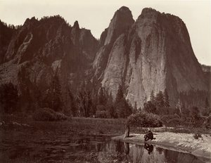 Cathedral Rocks, Yosemite, vers 1872, imprimé vers 1876 - Carleton E. Watkins.