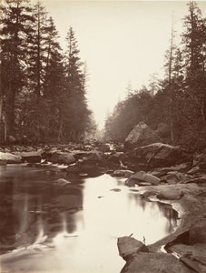Rivière Merced, Yosemite, ca. 1872, imprimé ca. 1876 - Carleton E. Watkins.