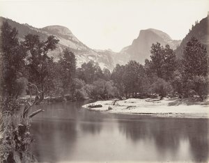 Dôme nord et sud, Yosemite, vers 1872, imprimé vers 1876 - Carleton E. Watkins.