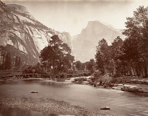 North and South Dome, Yosemite - Carleton E. Watkins.