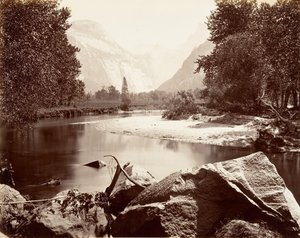 Les Dômes, Yosemite, ca. 1872, imprimé ca. 1876 - Carleton E. Watkins.