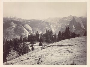 Les Dômes, depuis les Sentinel Domes, Yosemite, vers 1865-1866 - Carleton E. Watkins