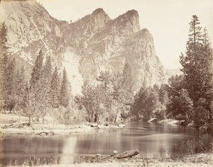 Les Trois Frères, Yosemite, vers 1872, imprimé vers 1876 - Carleton E. Watkins.