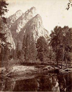 Les Trois Frères, Yosemite, vers 1872, imprimé vers 1876 - Carleton E. Watkins.