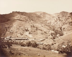 Les Travaux et la Mine, New Almaden, Santa Clara, Californie - Carleton E. Watkins