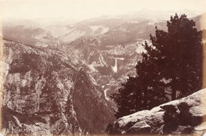 Chutes Vernal et Nevada depuis Glacier Point - Carleton E. Watkins