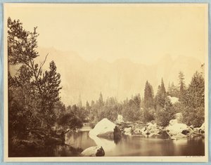 Vue sur la rivière Merced, Yosemite - Carleton E. Watkins