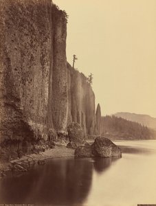 Cap Horn, fleuve Columbia, Oregon, 1867 (photo) - Carleton Emmons Watkins