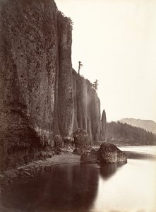 Cap Horn, rivière Columbia, Oregon, 1867 - Carleton Emmons Watkins