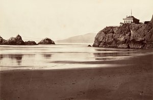 Cliff House et Seal Rock, 1868-69, imprimé vers 1876 - Carleton Emmons Watkins