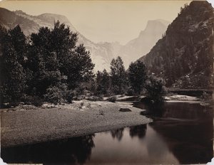 Vue lointaine des dômes, vallée de Yosemite, Californie - Carleton E. Watkins