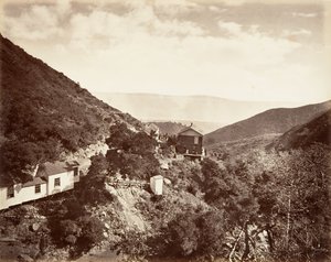 Sources thermales de soufre, Santa Barbara, 1876, imprimé vers 1876 - Carleton Emmons Watkins